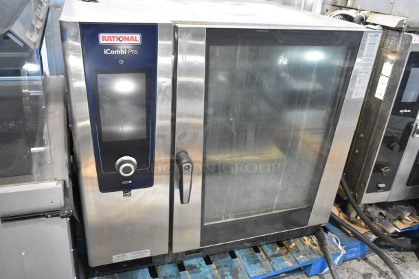 2021 Rational LM100EE.AXXXX iCombi Pro stainless steel commercial convection oven, 440/480V, 3 phase, good condition.