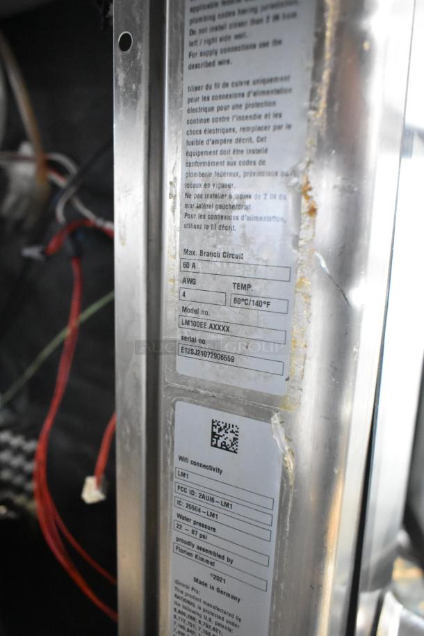 2021 Rational iCombi Pro LM100EE.AXXXX convection oven, stainless steel, 440/480V, 3-phase. Tags show model and connectivity.