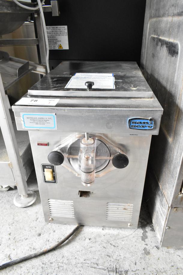 SaniServ A4071-E stainless steel single flavor soft serve ice cream machine, commercial countertop, 115V, 1 phase, used condition.