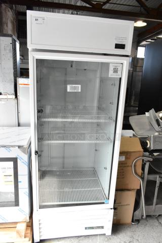 2021 True TSCI-600R-G-PH Metal Commercial Single Door Reach In Cooler Merchandiser w/ Poly Coated Racks. 115 Volts, 1 Phase. - Item #1208488