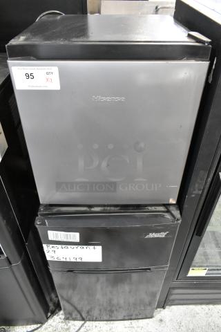 2 Items; 2024 Hisense WMS017M6XVE Mini Cooler and Arctic King ATMP032AEB Mini Cooler w/ Freezer. 115 Volts, 1 Phase. 2 Times Your Bid! - Item #1208502
