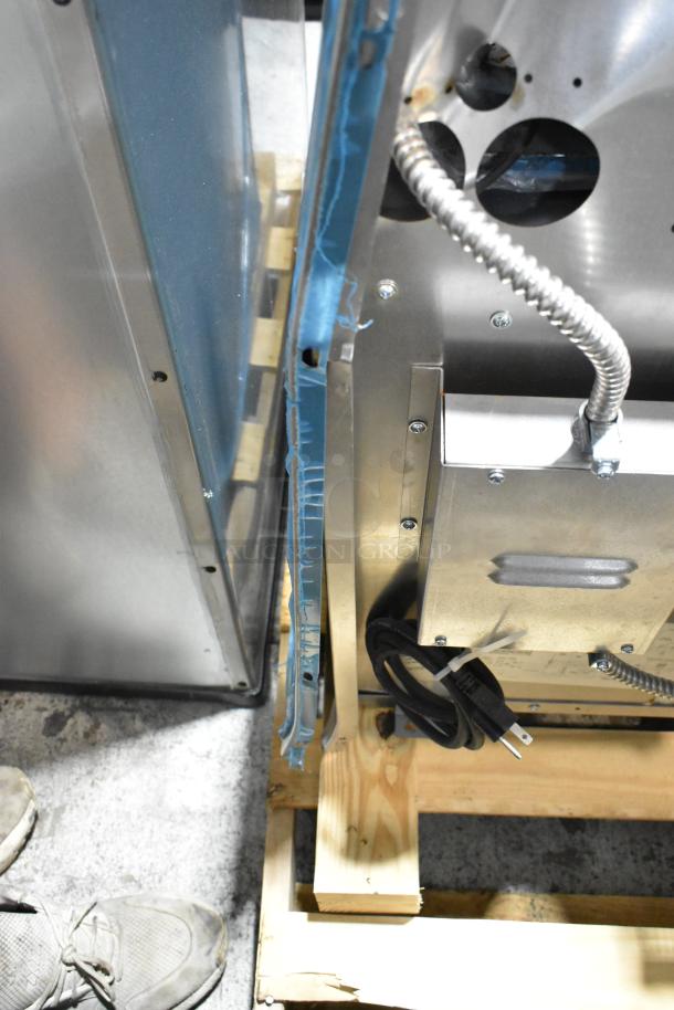 Brand new Garland 372G366CN stainless steel commercial range, visible scratch and dent, gas powered, 236,000 BTU.