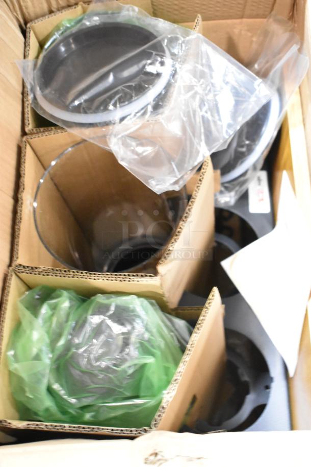 Cal-Mil 11-23F 3 Cylinder Dispenser in packaging. Features three dispensers, plastic and metal components. New condition.
