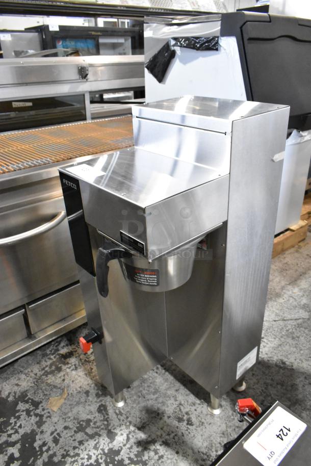 Brand new 2025 Fetco CBS-2251 stainless steel coffee brewer, digital display, metal brew basket, 208-240V, 1 phase.
