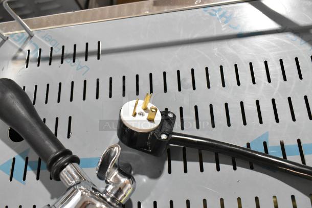 BRAND NEW Estella ECEM2 stainless steel espresso machine plug and portafilter, scratch and dent condition, one leg issue.