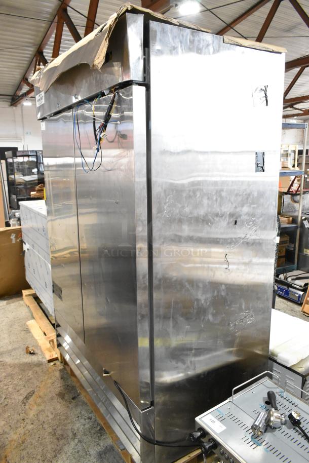 Mainstreet 829BMR49F stainless steel 2-door reach-in freezer, 2024 model. New, scratch and dent condition, 115 volts, 1 phase.