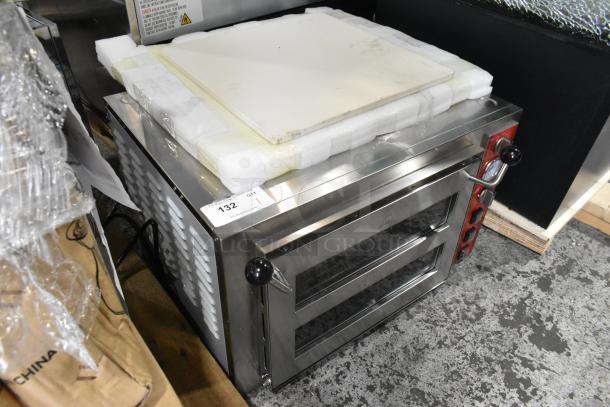 Avantco 177DPO18DS stainless steel double deck electric pizza oven, brand new scratch and dent, 240V, 1 phase.
