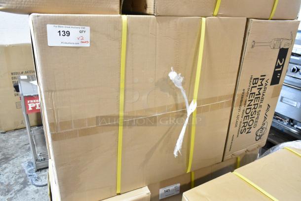 Cardboard box of 10 new 2023 AvaMix 928IBHD21 21" heavy-duty variable speed immersion blenders, 1 1/4 hp, 115V.