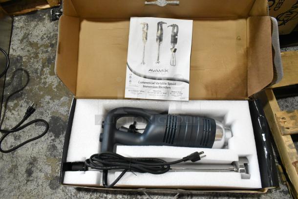 2023 AvaMix 928IBHD21 immersion blender, new in box, 21" heavy-duty, variable speed, 1 1/4 hp, with manual.