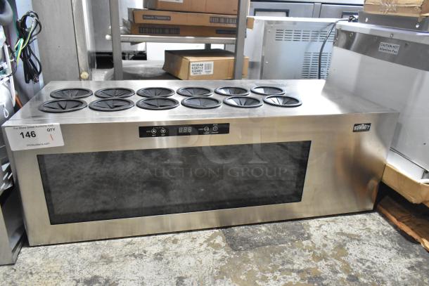 Brand new Summit STC12 stainless steel 12-bottle countertop wine cooler, 115 volts, 1 phase. Digital controls visible.