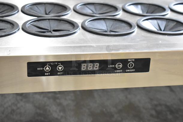 Brand new Summit STC12 stainless steel 12-bottle wine cooler, countertop model. Digital controls, scratch and dent condition.