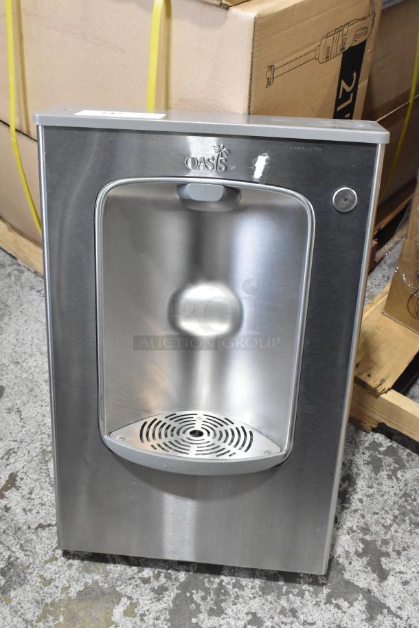 Brand new Oasis 507109 PWSMSBF AquaPointe 1.1 GPM stainless steel bottle filling station, non-refrigerated.