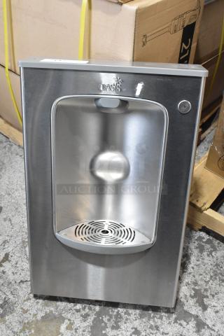 Brand new Oasis 507109 PWSMSBF AquaPointe 1.1 GPM stainless steel bottle filling station, non-refrigerated.