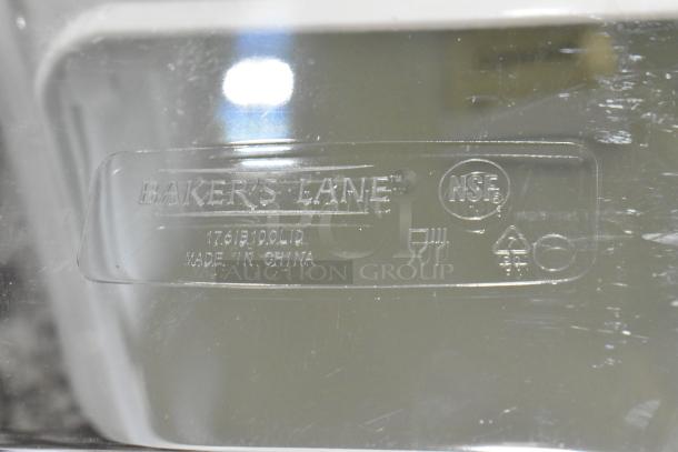 Bakers Lane 176IB100 ingredient bin, 6.3-gallon, scratch and dent, flip lid, label sheet, scoop, NSF certified.