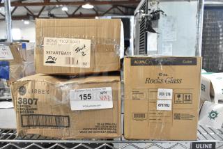 3 BRAND NEW SCRATCH AND DENT! Items Including 957ARTBA11 Front of the House DBO164BEP23 Artefact 11 oz. Ash Round Porcelain Bowl - 10/Case, Libbey 3807 13 oz. Customizable Belgian Beer / Tulip Glass - 7/Case, Acopa Cube 10 oz. Rocks / Old Fashioned Glass - 11/Case. 3 Times Your Bid! - Item #1208735