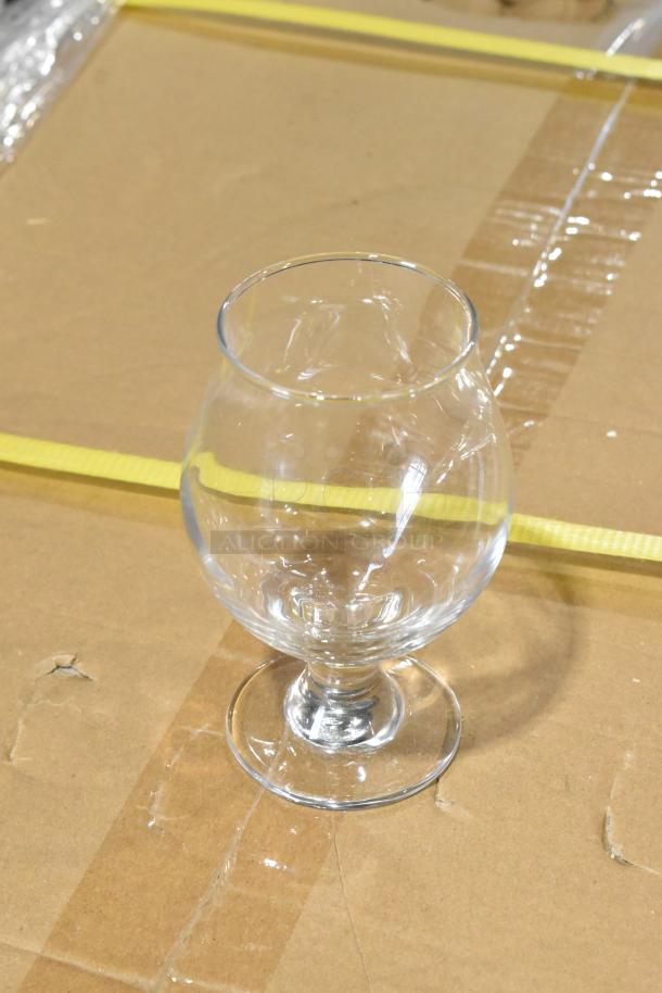 Libbey 3807 13 oz. Belgian Beer Glass. Clear glass with tulip shape, pristine condition. Customizable for personal use.