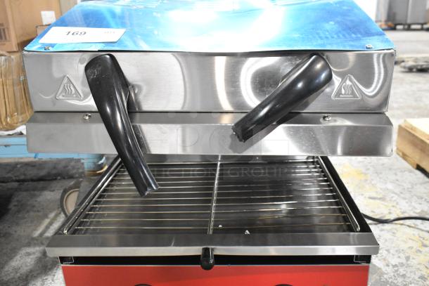 Brand new Avantco 177SAL17M Stainless Steel 17" Electric Salamander, scratch and dent condition, 208/240 volts, 1 phase.