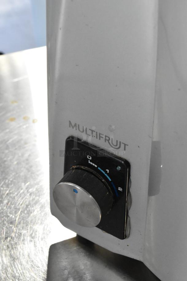 2021 Zumex Multifruit LED Citrus Juicer Base with control knob, model identifier visible, 115 volts, 1 phase.