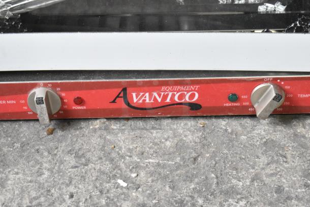 BRAND NEW Avantco 177CO32M stainless steel convection oven, 2.3 cu. ft., glass damage visible, 208/240V, 1 phase.