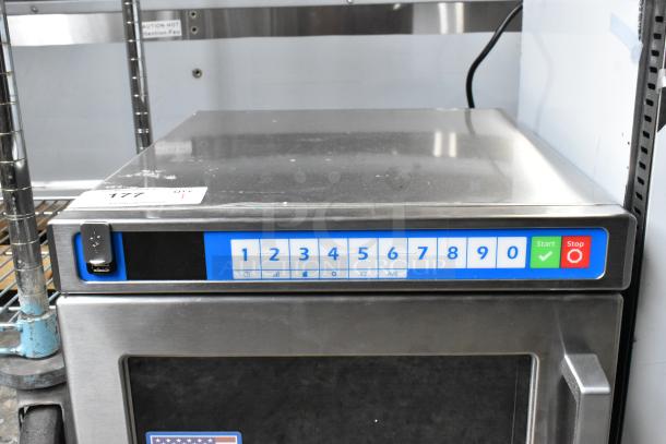 BRAND NEW Solwave SWAHD18 stainless steel microwave with push button controls, minor scratches, 208/240V, 1 phase.