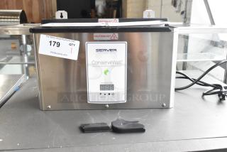 Brand new Server CW-T 87750 ConserveWell heated dipper well with timer. Features stainless steel body, 120 volts, 1 phase. Tags indicate minor scratches and dents.