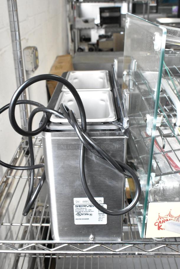 BRAND NEW SCRATCH AND DENT Server CW-T 87750 ConserveWell Heated Dipper Well, 120V, 1 Phase, with timer, visible cables.