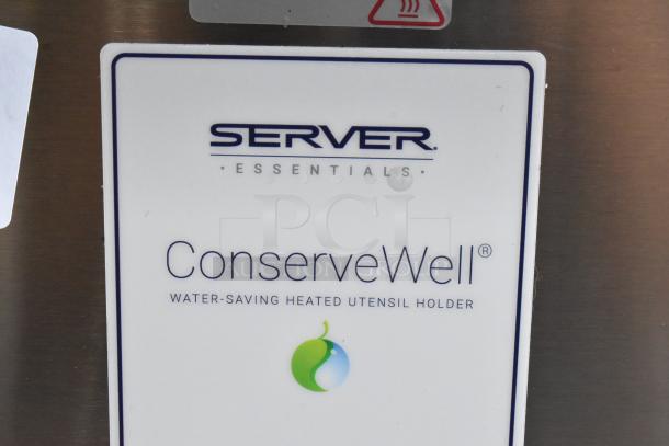 Server CW-T ConserveWell Heated Dipper Well with Timer, 120V, scratch and dent, brand new. Water-saving utensil holder.