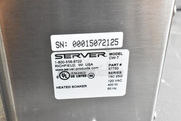 Brand new Server CW-T Heated Dipper Well with timer, Part #87750. 120V, 400W, UL and NSF listed. Serial #00015072125.