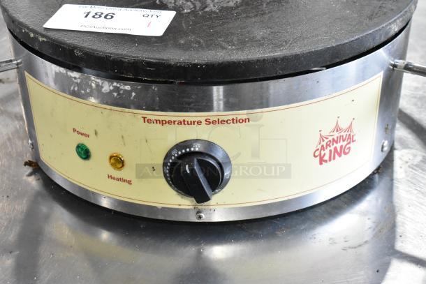 Carnival King 382TCMPT16A 16" non-stick crepe maker. Features temperature control. 120V, 1 phase. Used condition.