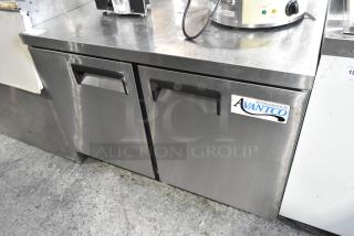 2022 Avantco 178AU48FHC Stainless Steel Commercial 2 Door Undercounter Freezer on Commercial Casters. 115 Volts, 1 Phase. - Item #1208767