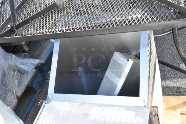 2021 CaptiveAire CASRE13BD metal commercial power ventilator, new condition, visible metal casing and components.