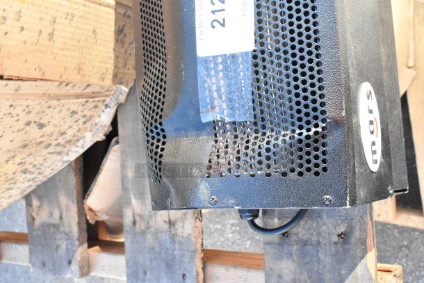 Mars LPV236-1UA-OB Air Curtain, low profile, 115V, 1 phase. Features perforated grille, visible logo. Minimal wear.
