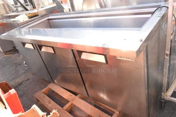 2022 Culitek MRSLM-3D stainless steel prep table, bain marie mega top, 115V, 1 phase, excellent condition.