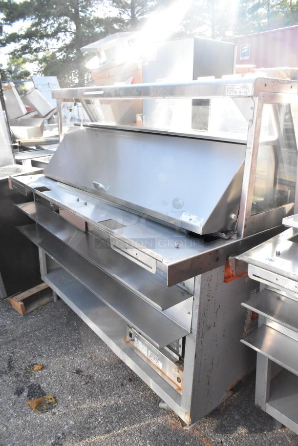 Duke SWD600-600FL Metal Sandwich Salad Prep Line, 120V, 1 Phase, commercial use, visible wear, stainless steel finish.
