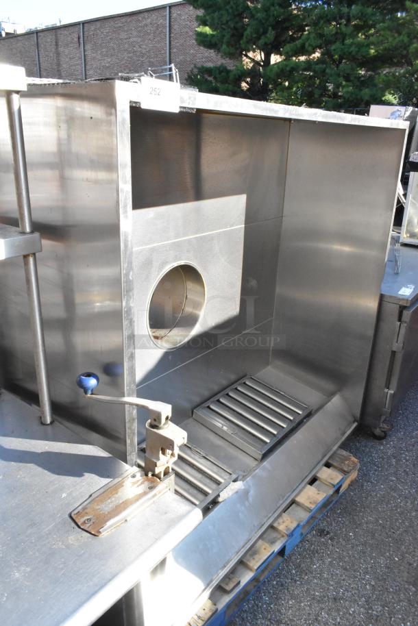 CaptiveAire 6024 VHB stainless steel grease hood, 5', commercial, industrial use, visible mounting brackets, some wear.