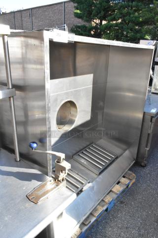 CaptiveAire 6024 VHB stainless steel grease hood, 5', commercial, industrial use, visible mounting brackets, some wear.