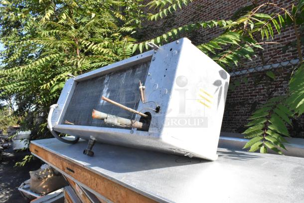 Hardord Walk In Box evaporator fan, Heatcraft model ADT090AKOLK, 115V, 1 phase, visible label indicating model.