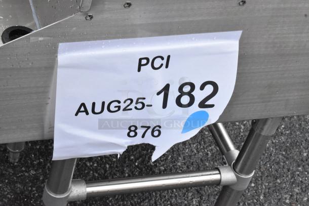 BRAND NEW SCRATCH AND DENT Regency 60" Stainless Steel Cocktail Station, liquor display rack, cold plate. Tag: "PCI AUG25-182 876".