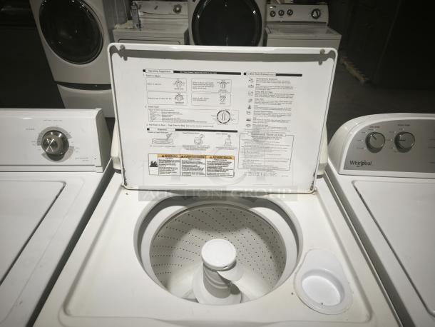 Kenmore 80 Series top load washer, Model 110.27721600, open lid showing controls and settings, in good condition.