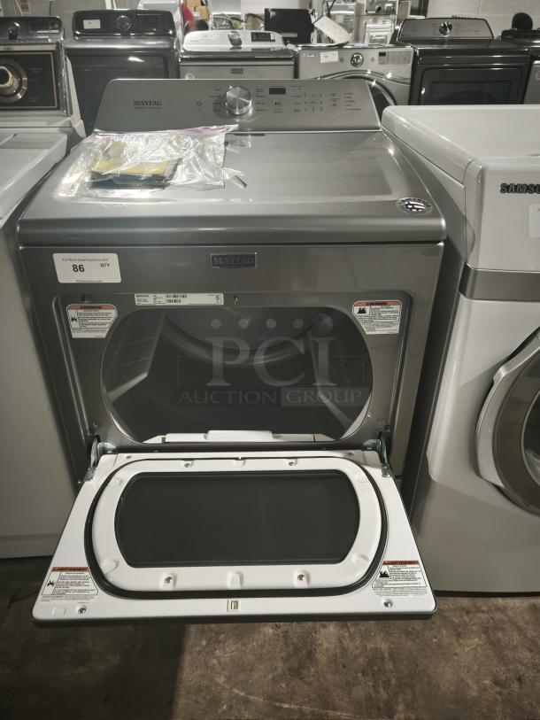 Maytag 27" Electric Dryer, model MEDB765FC0, metallic slate, 7.4 cu. ft. capacity, IntelliDry® Sensor, good condition.