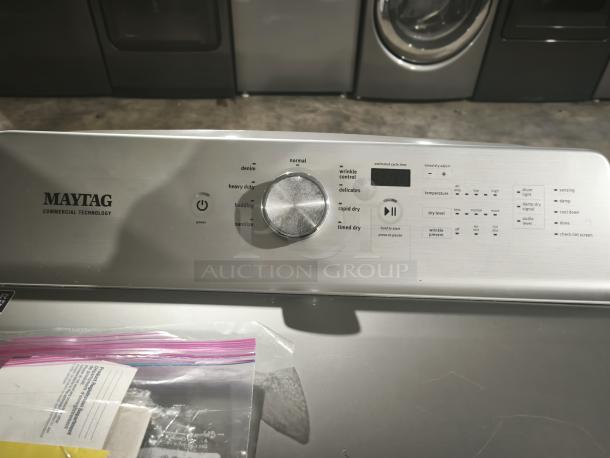 Maytag 27" Electric Dryer, Model MEDB765FC0, featuring IntelliDry Sensor, Rapid Dry Cycle, in Metallic Slate.