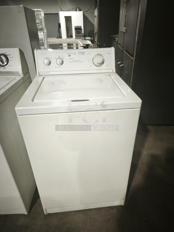 Estate top-load washing machine TAWB600DQ0, 2-speed automatic, white, good condition, front control panel visible.