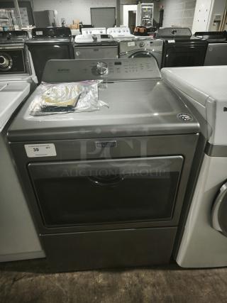 MAYTAG 27" Electric Dryer, Model MEDB765FC0, Metallic Slate. Features IntelliDry® Sensor, 7.4 cu. ft. capacity, excellent condition.