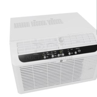 GE® 6,200 BTU Ultra Quiet Window Air Conditioner, Model AHD06LZ, for rooms up to 250 sq. ft., control panel visible.
