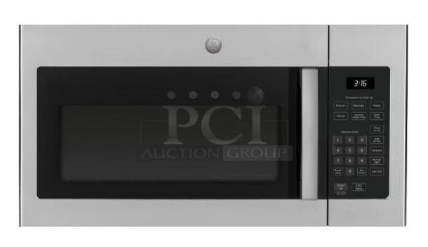 GE 1.6 cu. ft. over-the-range microwave, model JVM3160RFSS, stainless steel, with convenience cooking controls.