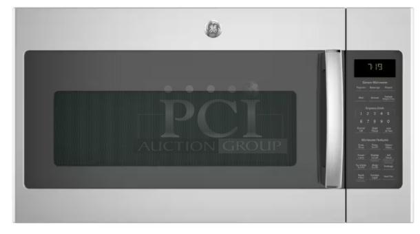 GE 1.9 Cu. Ft. over-the-range sensor microwave oven in stainless steel, model JVM7195SKSS. Touch controls, sleek design.