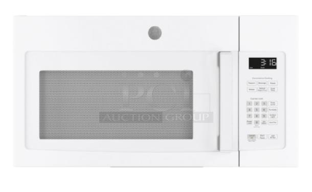 GE 1.6 Cu. Ft. Over-the-Range Microwave, Model JNM3163DJWW, in white, features digital display and control panel.