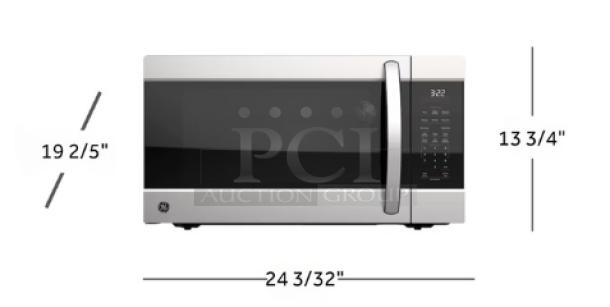 GE® 2.2 Cu. Ft. Capacity Countertop Microwave Oven, Model GCSH22U1WSS. Features sleek design, digital control panel, and stainless steel finish.