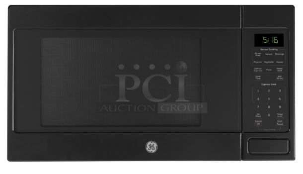 BRAND NEW GE® Model GCST16S1WBB 1.6 Cu. Ft. Countertop Microwave Oven, Black, Scratch and Dent Condition.