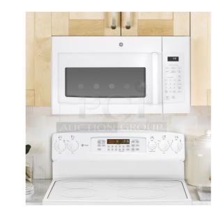 BRAND NEW SCRATCH AND DENT  GE® 1.6 Cu. Ft. Over-the-Range Microwave Oven with Convenience Cooking Controls (White, Model JVM3160DFWW) - Item #1209977